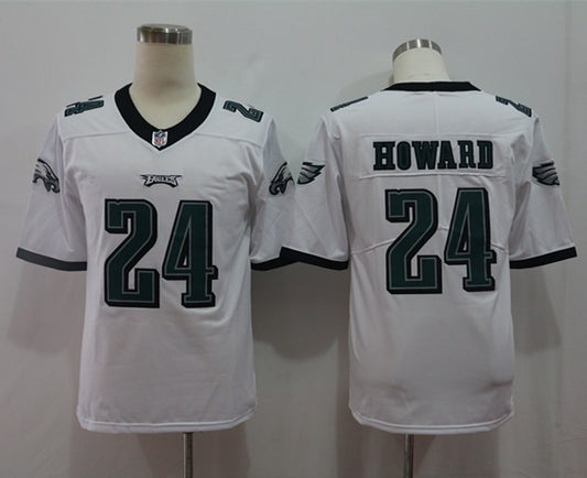 Men’s Philadelphia Eagles Jordan Howard #24 White Jersey