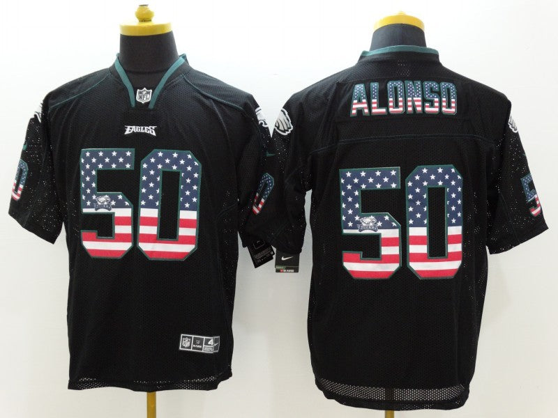 Men’s Philadelphia Eagles Kiki Alonso #50 Black Jersey