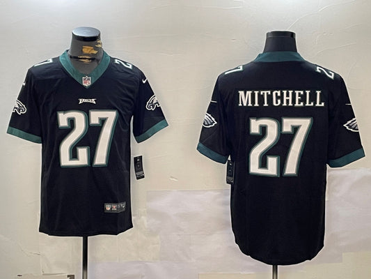 Men’s Philadelphia Eagles Quinyon Mitchell #27 Black Alternate Jersey