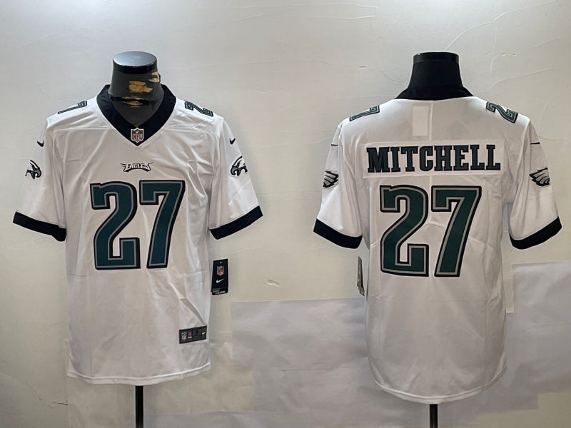 Men’s Philadelphia Eagles Quinyon Mitchell #27 White Jersey