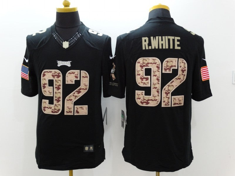 Men’s Philadelphia Eagles Reggie White #92 Black Jersey