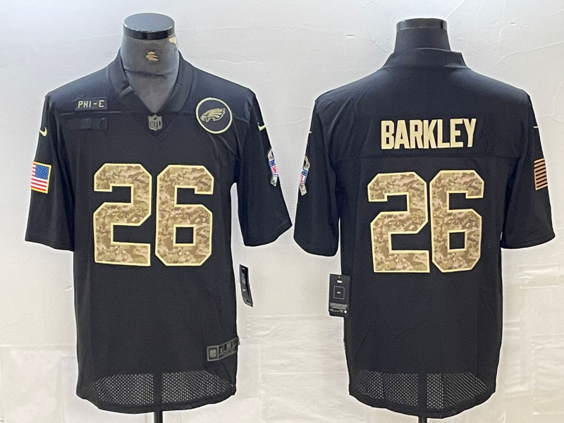 Men’s Philadelphia Eagles Saquon Barkley #26 Black Alternate Jersey