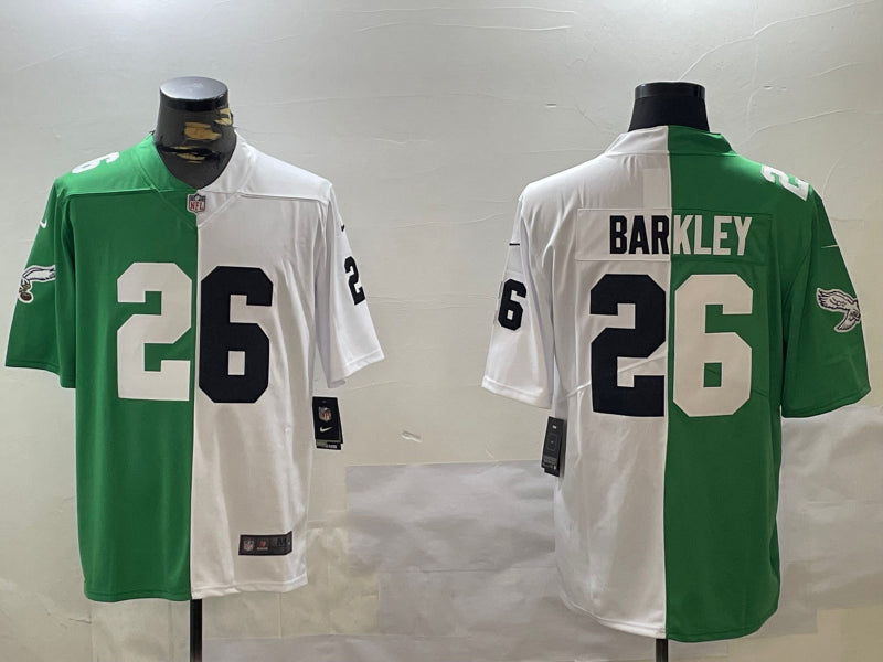 Men’s Philadelphia Eagles Saquon Barkley #26 Green/White Jersey