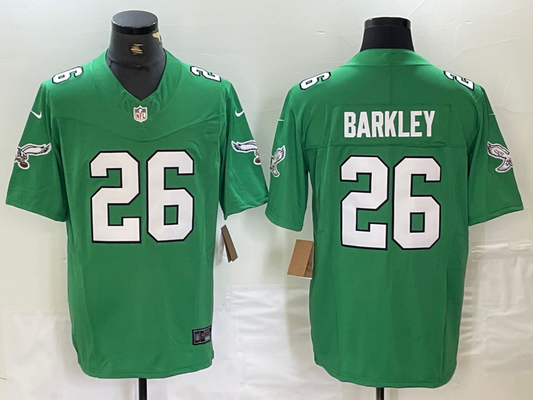 Men’s Philadelphia Eagles Saquon Barkley #26 Kelly Green Vapor F.U.S.E. Limited Jersey