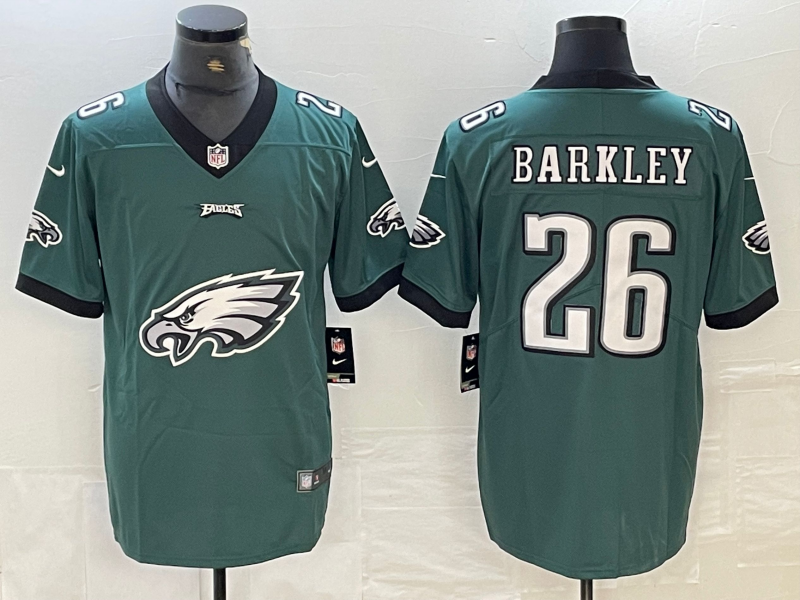 Men’s Philadelphia Eagles Saquon Barkley #26 Midnight Green Jersey