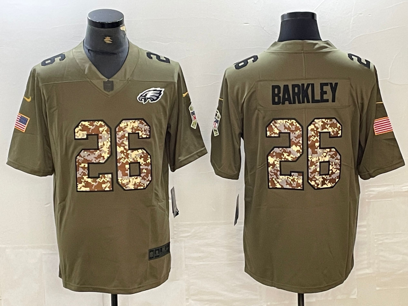 Men’s Philadelphia Eagles Saquon Barkley #26 Olive Jersey