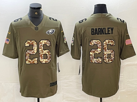 Men’s Philadelphia Eagles Saquon Barkley #26 Olive Jersey