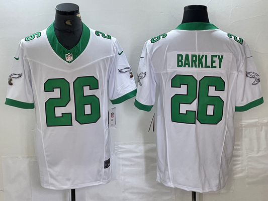 Men’s Philadelphia Eagles Saquon Barkley #26 White Vapor F.U.S.E. Limited Jersey