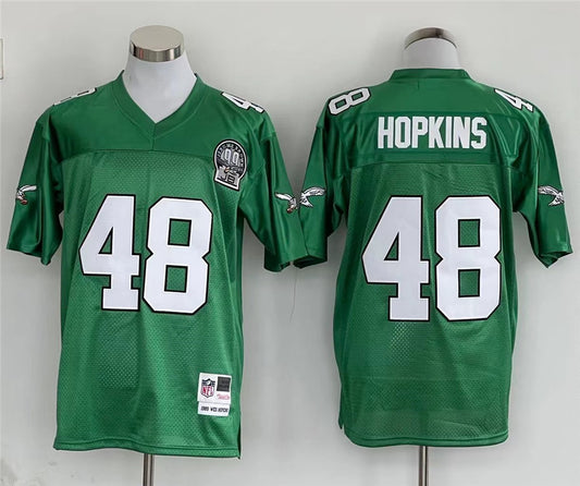 Men’s Philadelphia Eagles Wes Hopkins Mitchell & Ness Kelly Green Legacy Jersey