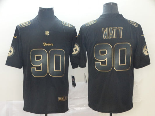 Men’s Pittsburgh Steelers #90 T.J. Watt Black Jersey
