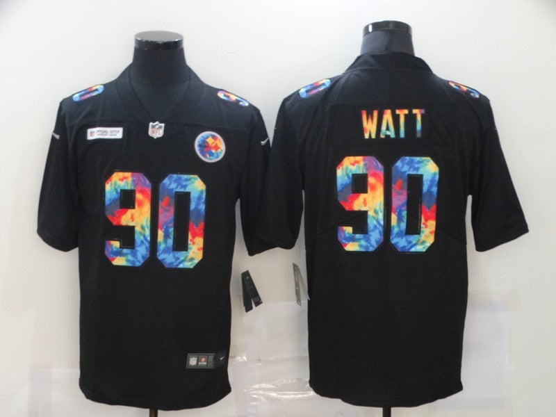 Men’s Pittsburgh Steelers #90 T.J. Watt Black Jersey