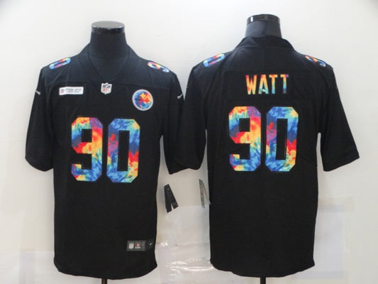 Men’s Pittsburgh Steelers #90 T.J. Watt Black Jersey