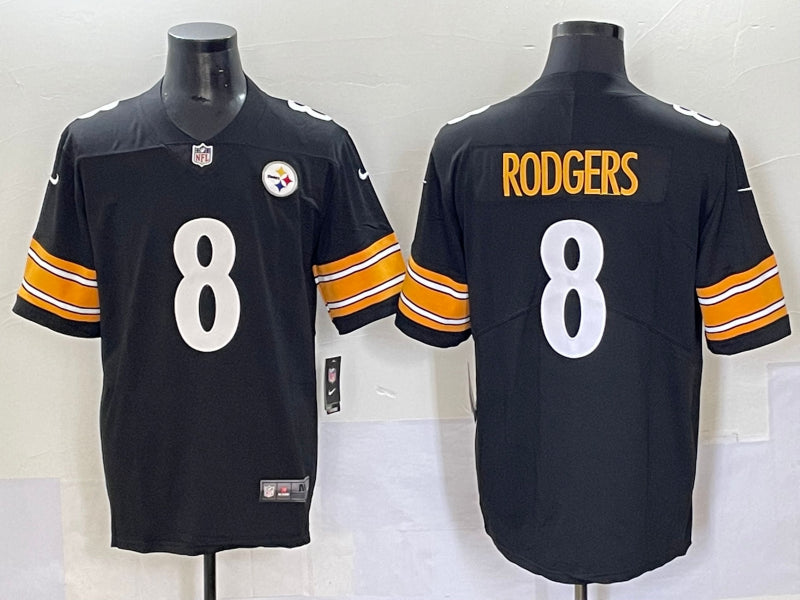 Men’s Pittsburgh Steelers Aaron Rodgers #8 Black Jersey
