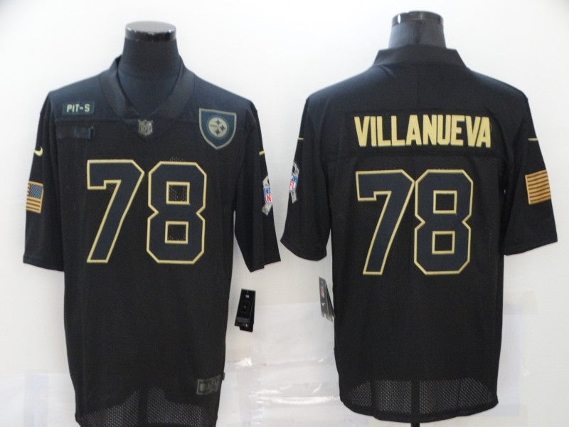 Men’s Pittsburgh Steelers Alejandro Villanueva #78 Black Jersey