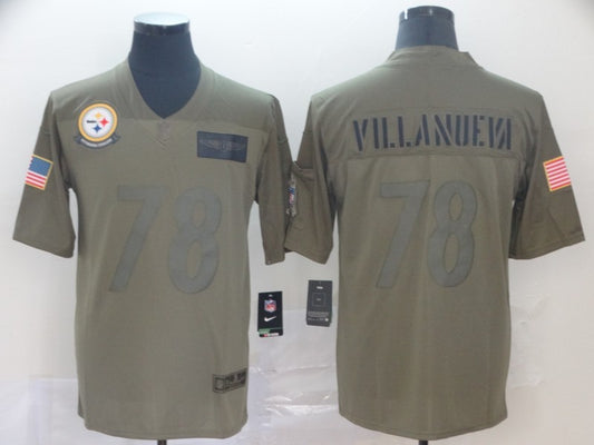 Men’s Pittsburgh Steelers Alejandro Villanueva #78 Brown Jersey