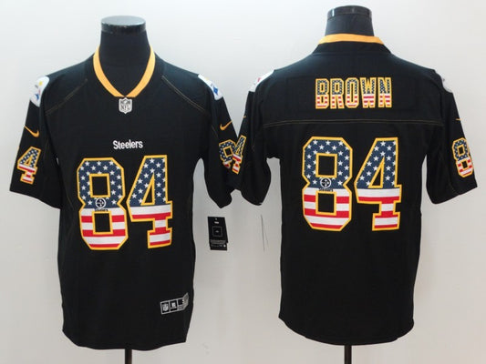 Men’s Pittsburgh Steelers Antonio Brown #84 Black Alternate Jersey