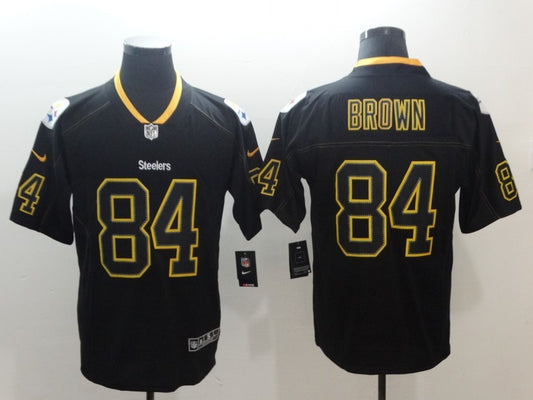 Men’s Pittsburgh Steelers Antonio Brown #84 Black Alternate Jersey