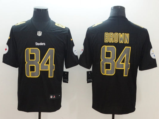 Men’s Pittsburgh Steelers Antonio Brown #84 Black Authentic Jersey