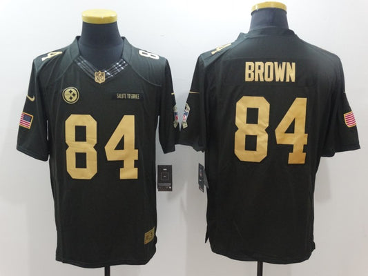 Men’s Pittsburgh Steelers Antonio Brown #84 Black Team Jersey