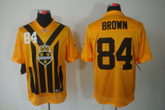 Men’s Pittsburgh Steelers Antonio Brown #84 Gold Jersey