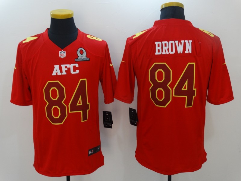 Men’s Pittsburgh Steelers Antonio Brown #84 Red Jersey