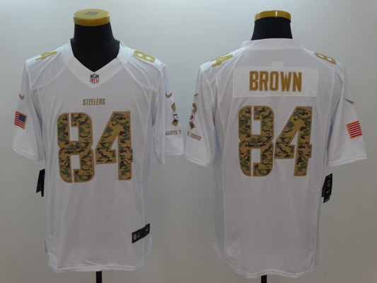 Men’s Pittsburgh Steelers Antonio Brown #84 White Jersey