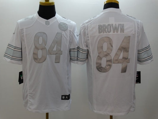 Men’s Pittsburgh Steelers Antonio Brown #84 White Jersey