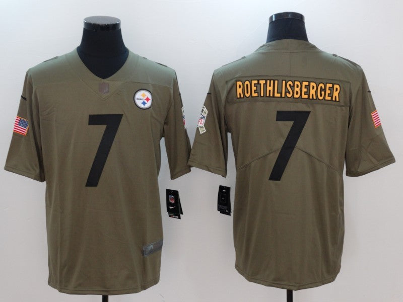 Men’s Pittsburgh Steelers Ben Roethlisberger #7 Brown Alternate Jersey