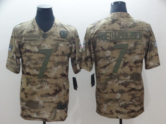 Men’s Pittsburgh Steelers Ben Roethlisberger #7 Camouflage Jersey