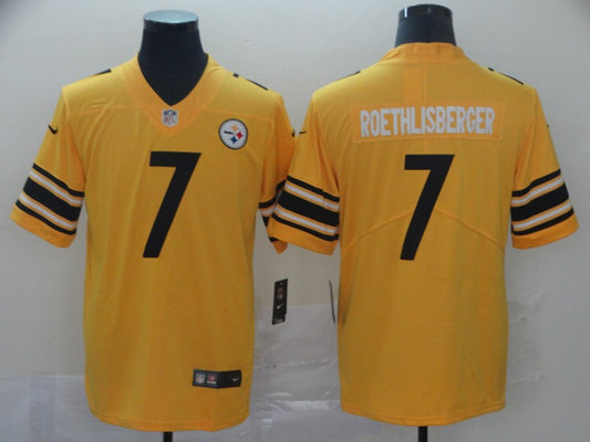 Men’s Pittsburgh Steelers Ben Roethlisberger #7 Gold Inverted Team Jersey