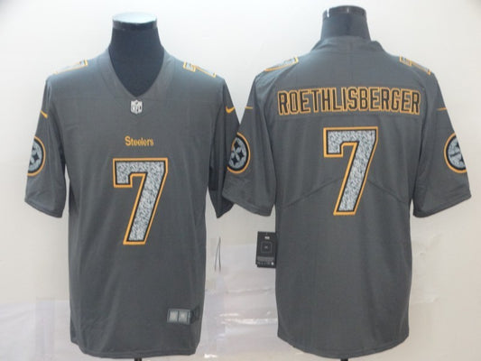 Men’s Pittsburgh Steelers Ben Roethlisberger #7 Gray Jersey