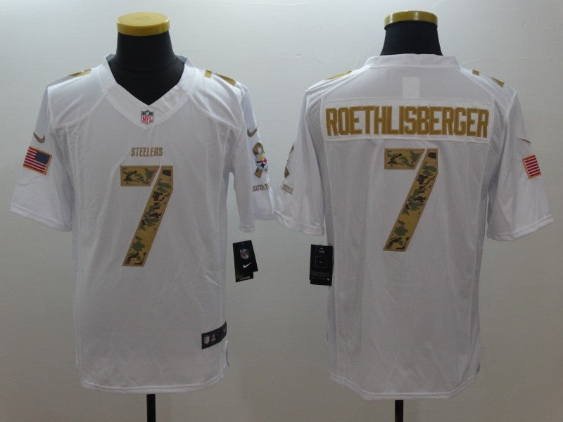 Men’s Pittsburgh Steelers Ben Roethlisberger #7 White Jersey