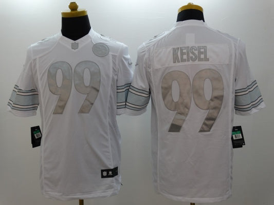 Men’s Pittsburgh Steelers Brett Keisel #99 White Jersey