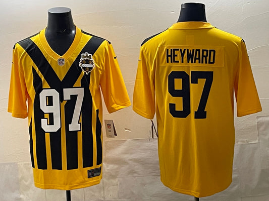 Men’s Pittsburgh Steelers Cameron Heyward #97 Gold Alternate 1933 Throwback Jersey