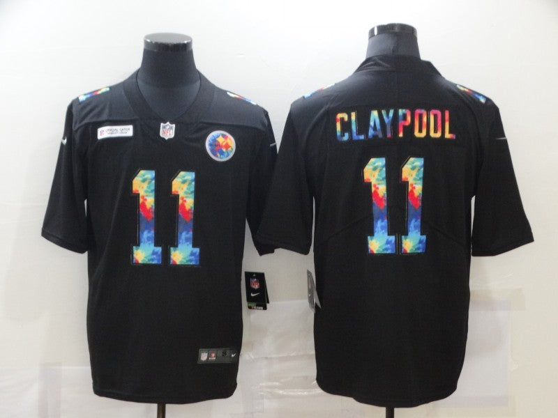 Men’s Pittsburgh Steelers Chase Claypool #11 Black Jersey