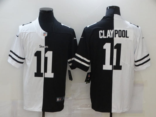 Men’s Pittsburgh Steelers Chase Claypool #11 Black/White Jersey