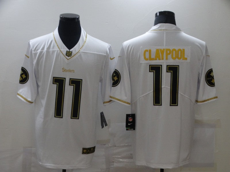 Men’s Pittsburgh Steelers Chase Claypool #11 White Alternate Jersey