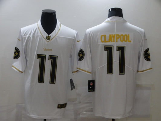 Men’s Pittsburgh Steelers Chase Claypool #11 White Alternate Jersey