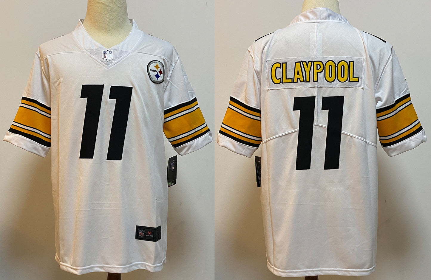 Men’s Pittsburgh Steelers Chase Claypool #11 White Jersey