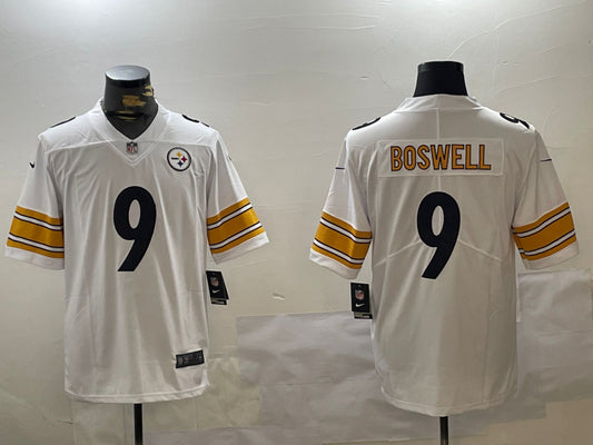Men’s Pittsburgh Steelers Chris Boswell #9 White Jersey