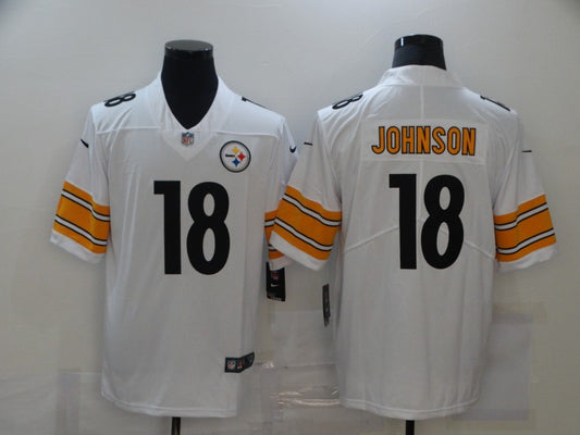 Men’s Pittsburgh Steelers Diontae Johnson #18 White Jersey