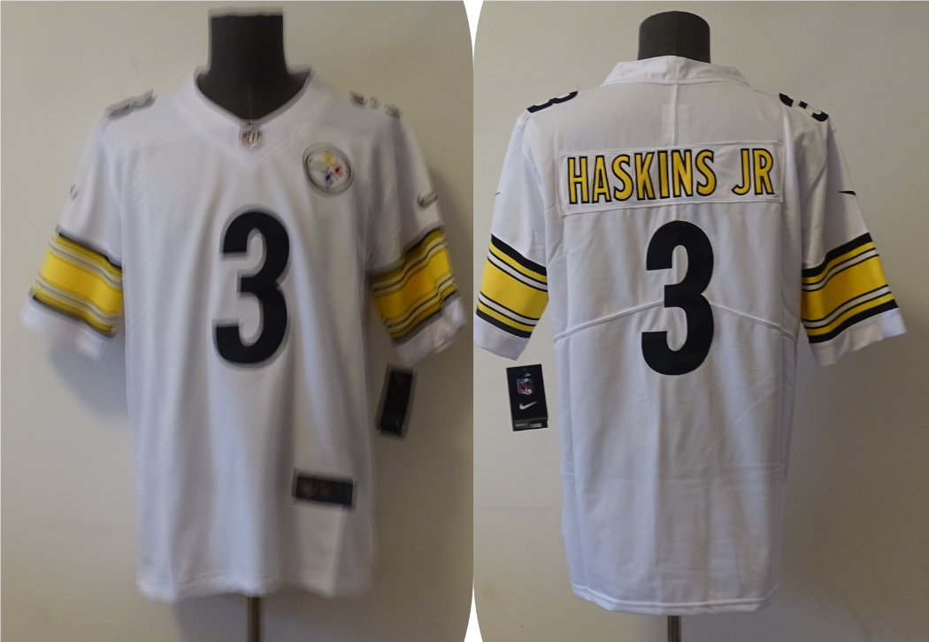 Men’s Pittsburgh Steelers Dwayne Haskins Jr. #3 White Jersey