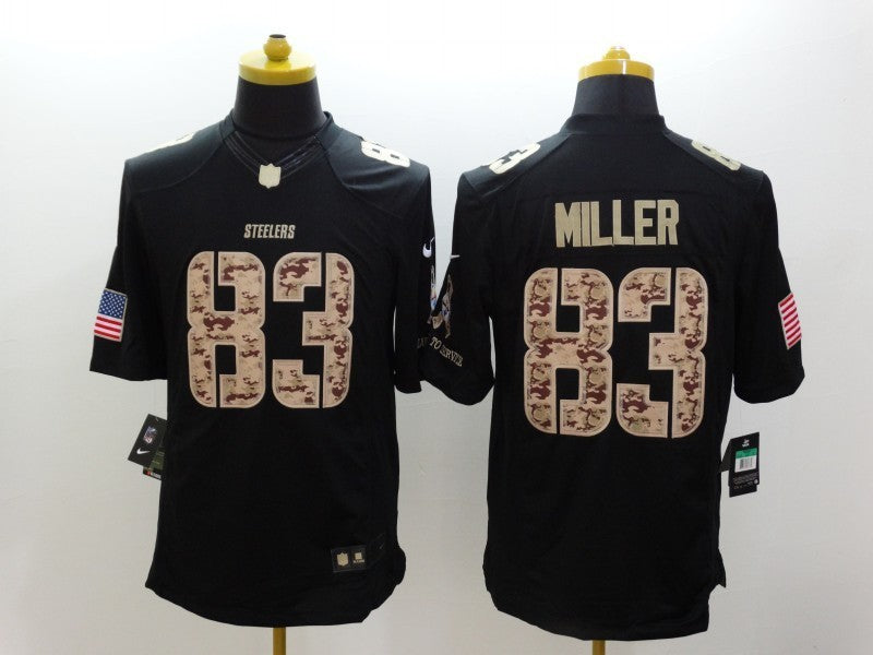Men’s Pittsburgh Steelers Heath Miller #83 Black Jersey