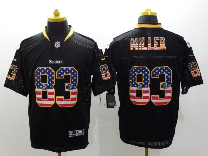 Men’s Pittsburgh Steelers Heath Miller #83 Black Jersey