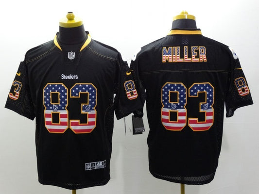 Men’s Pittsburgh Steelers Heath Miller #83 Black Jersey