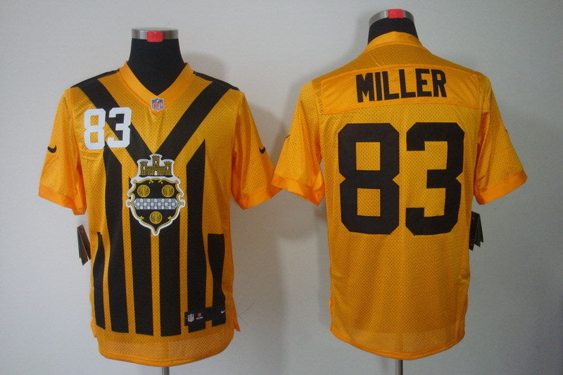 Men’s Pittsburgh Steelers Heath Miller #83 Gold Jersey