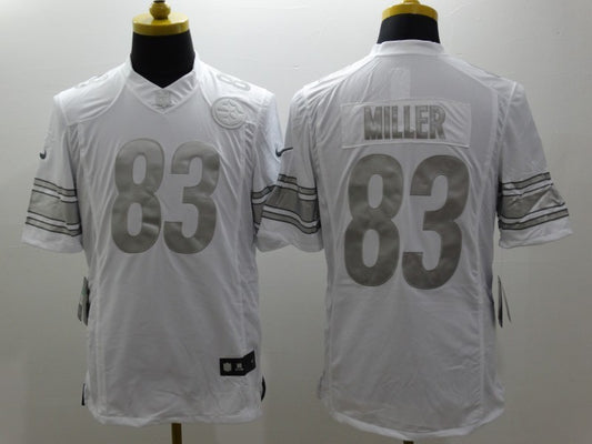 Men’s Pittsburgh Steelers Heath Miller #83 White Jersey