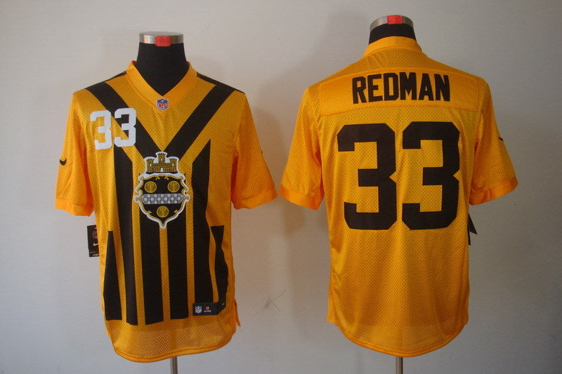Men’s Pittsburgh Steelers Isaac Redman #33 Gold Jersey
