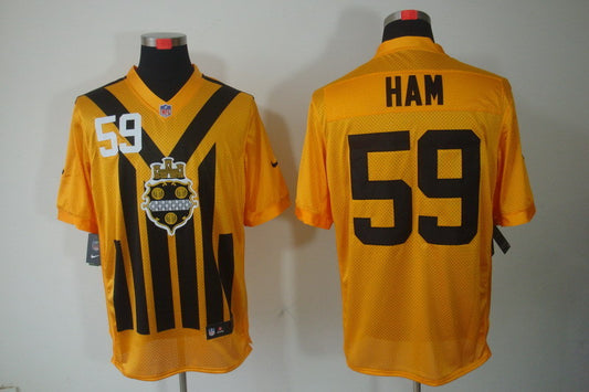 Men’s Pittsburgh Steelers Jack Ham #59 Gold Jersey