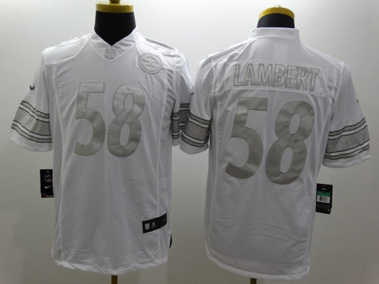 Men’s Pittsburgh Steelers Jack Lambert #58 White Jersey